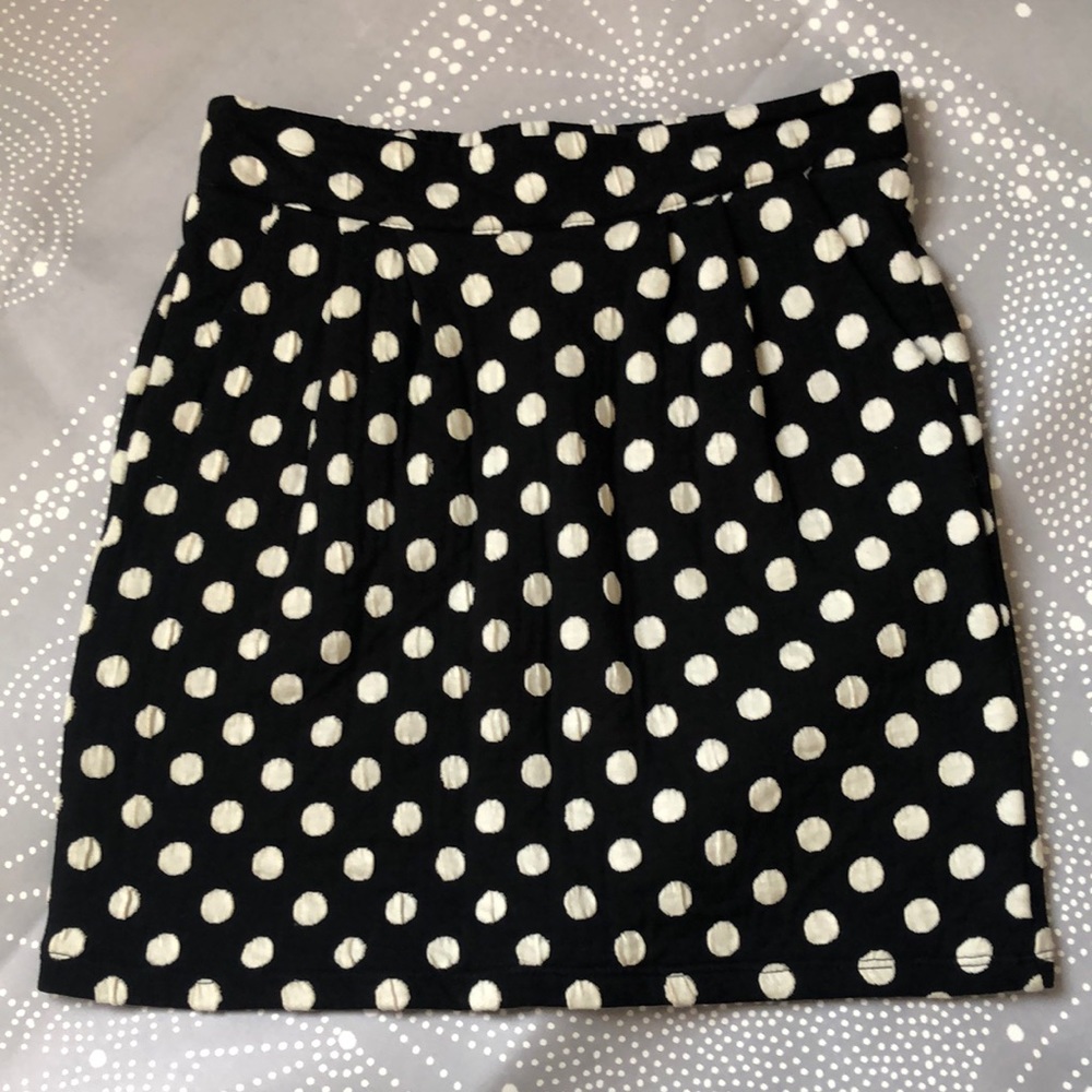Polka dot high waist skirt